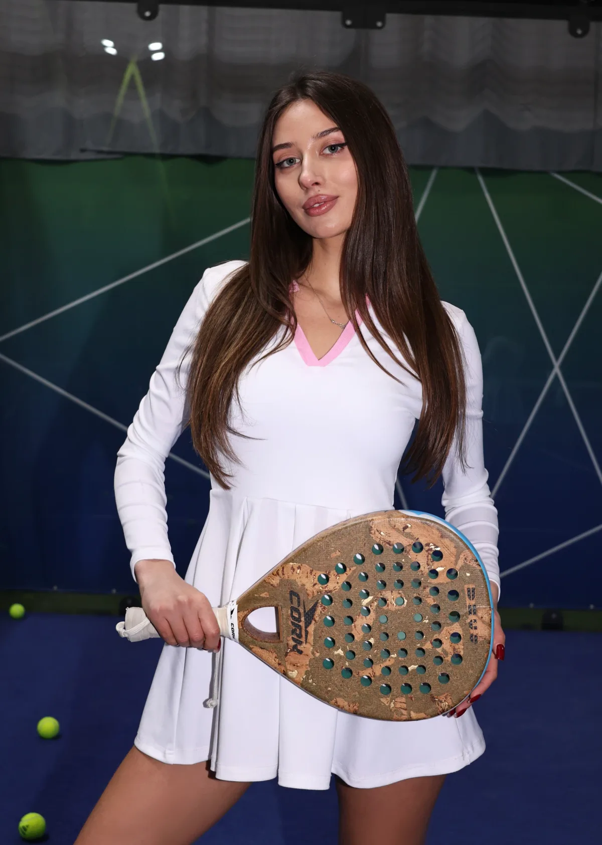 Сукня White Classic, молочний, рожевий комір